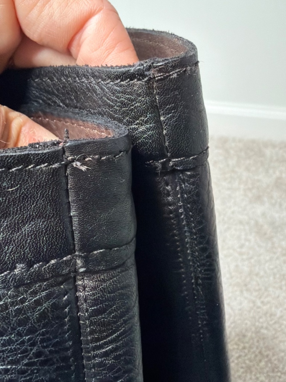 Frye Cara Roper Tall Black Leather Riding Boots 8.5 - Picture 10 of 10